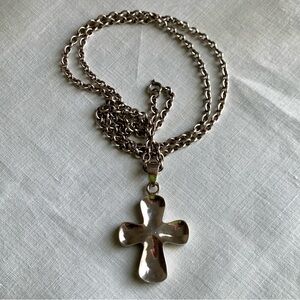 Vintage Gucci Sterling Silver Cross Pendant